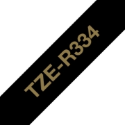 Picture of Brother TZE-R334 label-making tape Gold on black