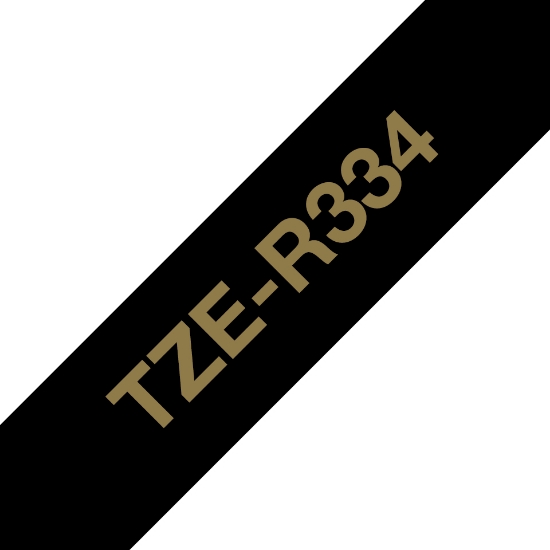 Picture of Brother TZE-R334 label-making tape Gold on black