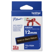 Picture of Brother TZE-R334 label-making tape Gold on black