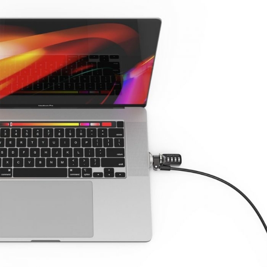 Picture of Compulocks Ledge Lock Adapter for MacBook Pro 16" (2019) with Combination Cable Lock Silver