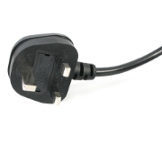 Picture of StarTech.com 3ft (1m) UK Laptop Power Cable, BS 1363 to C7, 2.5A 250V, 18AWG, Black, UK Laptop Replacement Cord, Printer Power Cable, AC Laptop Charger Cord, Laptop Power Brick Cord