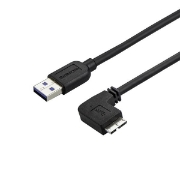 Picture of StarTech.com Slim Micro USB 3.0 Cable - M/M - Right-Angle Micro-USB - 0.5m (20in)