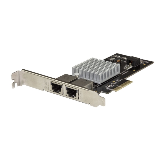 Picture of StarTech.com Dual Port 10G PCIe Network Adapter Card - Intel-X550AT 10GBASE-T & NBASE-T PCI Express Network Interface Adapter 10/5/2.5/1GbE Multi Gigabit Ethernet 5 Speed NIC LAN Card