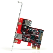 Picture of StarTech.com 2 port PCI Express SuperSpeed USB 3.0 Card with UASP Support - 1 Internal 1 External