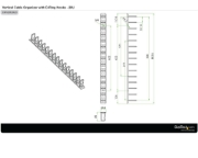 Picture of StarTech.com Vertical Cable Organizer with D-Ring Hooks - 0U - 2.8ft.