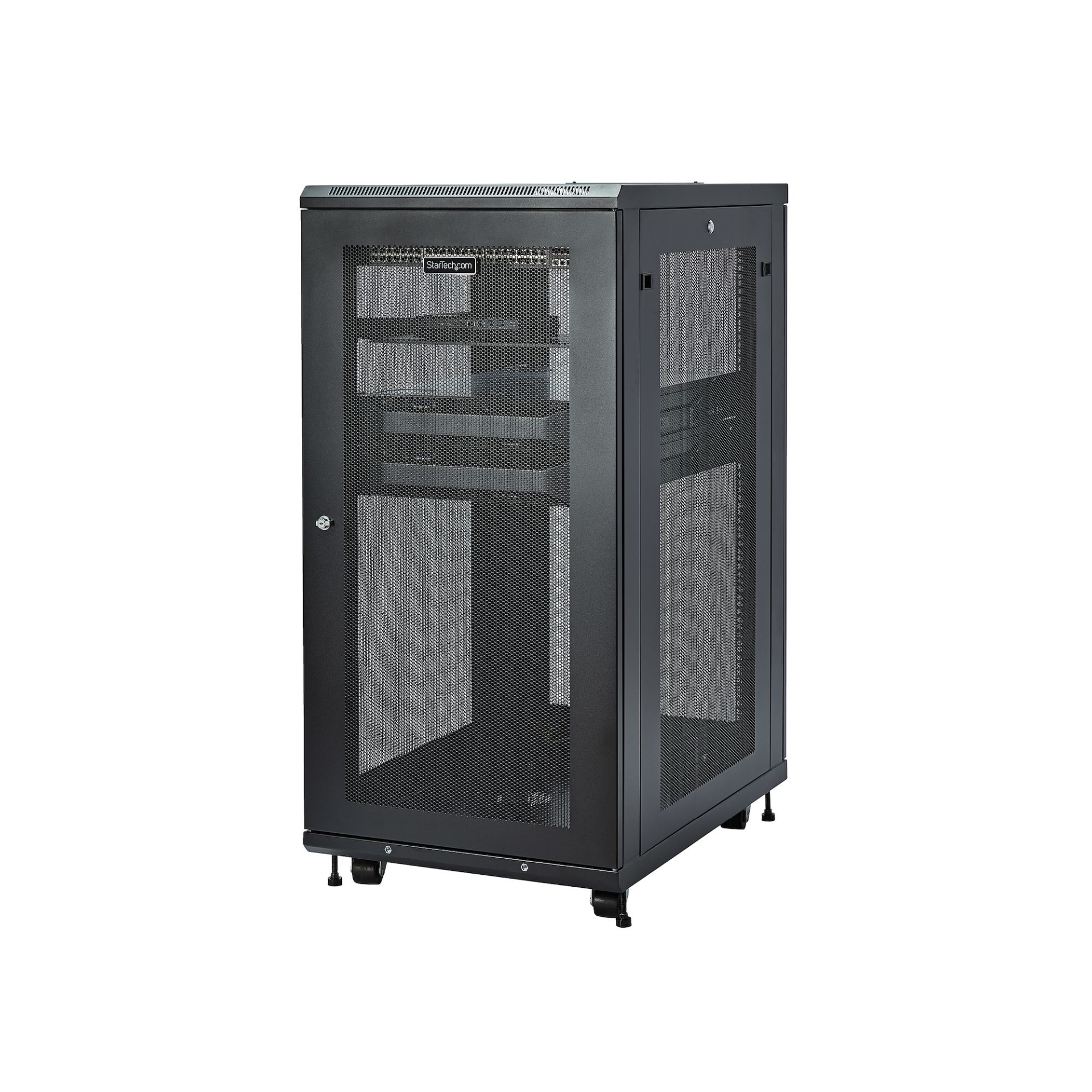StarTech.com 4-Post 24U Server Rack Cabinet, Lockable 19