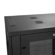 Picture of StarTech.com 4-Post 24U Server Rack Cabinet, Lockable 19" Data Rack Cabinet for Computer / AV / IT Equipment, Office / Home Network Rack with Casters & Adjustable Mounting Rails