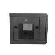 Picture of StarTech.com 2-Post 6U Wall Mount Network Cabinet with 1U Shelf, 19" Wall-Mounted Server Rack for Data / Networking / AV / Electronics / Computer Equipment, Small Vented Rack Enclosure