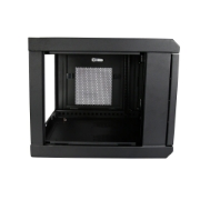 Picture of StarTech.com 2-Post 6U Wall Mount Network Cabinet with 1U Shelf, 19" Wall-Mounted Server Rack for Data / Networking / AV / Electronics / Computer Equipment, Small Vented Rack Enclosure
