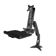 Picture of StarTech.com Sit Stand Monitor Arm - Desk Mount Adjustable Sit-Stand Workstation Arm for Single 34" VESA Mount Display - Ergonomic Articulating Standing Desk Converter with Keyboard Tray