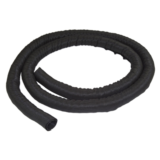 Picture of StarTech.com 6.5' (2m) Cable Management Sleeve - Flexible Coiled Cable Wrap - 1.0-1.5" dia. Expandable Sleeve - Polyester Cord Manager/Protector/Concealer - Black Trimmable Cable Organizer