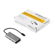Picture of StarTech.com 4 Port USB C Hub w/ 3x USB A & 1x USB C - SuperSpeed 10Gbps USB Type-C 3.1/3.2 Gen 2 Hub - USB Bus Powered - Compact USB-C to USB Adapter Hub - Portable/Laptop Hub - Aluminum~4 Port USB C Hub w/ 3x USB A & 1x USB C - SuperSpeed 10Gbps USB Type-C 3.2 Gen 2 Hub - USB Bus Powered - Compact USB-C to USB Adapter Hub - Portable/Laptop Hub - Aluminum