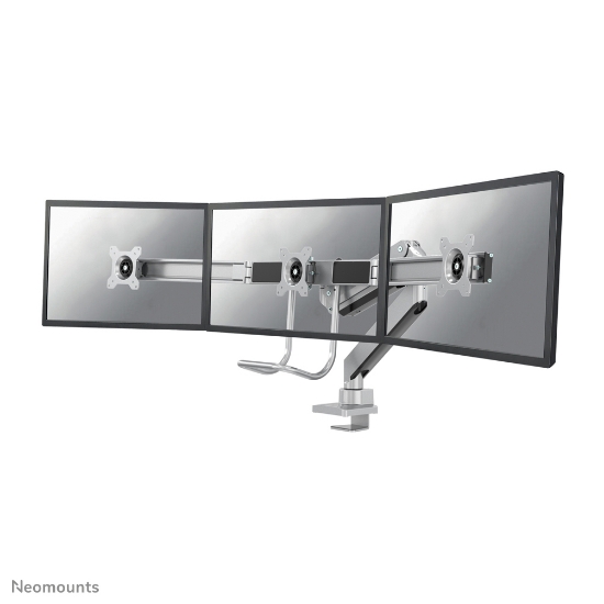 Picture of Neomounts NM-D775DX3SILVER Monitor arm 17-27" - gas spring - Topfix - 180°-stop