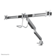Picture of Neomounts NM-D775DX3SILVER Monitor arm 17-27" - gas spring - Topfix - 180°-stop