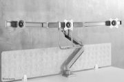 Picture of Neomounts NM-D775DX3SILVER Monitor arm 17-27" - gas spring - Topfix - 180°-stop