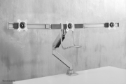 Picture of Neomounts NM-D775DX3SILVER Monitor arm 17-27" - gas spring - Topfix - 180°-stop