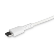 Picture of StarTech.com 3 foot (1m) Durable White USB-C to Lightning Cable - Heavy Duty Rugged Aramid Fiber USB Type C to Lightning Charger/Sync Power Cord - Apple MFi Certified iPad/iPhone 12