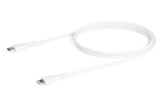 Picture of StarTech.com 3 foot (1m) Durable White USB-C to Lightning Cable - Heavy Duty Rugged Aramid Fiber USB Type C to Lightning Charger/Sync Power Cord - Apple MFi Certified iPad/iPhone 12