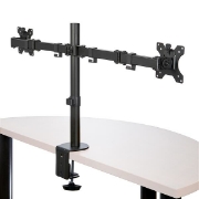 Picture of StarTech.com Desk Mount Dual Monitor Arm - Desk Clamp / Grommet VESA Monitor Mount for up to 32 inch Displays - Ergonomic Articulating Monitor Arm - Height Adjustable/Tilt/Swivel/Rotating