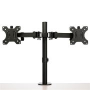 Picture of StarTech.com Desk Mount Dual Monitor Arm - Desk Clamp / Grommet VESA Monitor Mount for up to 32 inch Displays - Ergonomic Articulating Monitor Arm - Height Adjustable/Tilt/Swivel/Rotating