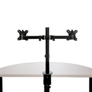 Picture of StarTech.com Desk Mount Dual Monitor Arm - Desk Clamp / Grommet VESA Monitor Mount for up to 32 inch Displays - Ergonomic Articulating Monitor Arm - Height Adjustable/Tilt/Swivel/Rotating
