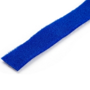 Picture of StarTech.com 25ft Hook and Loop Roll - Cut-to-Size Reusable Cable Ties - Bulk Industrial Wire Fastener Tape /Adjustable Fabric Wraps Blue / Resuable Self Gripping Cable Management Straps