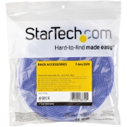 Picture of StarTech.com 25ft Hook and Loop Roll - Cut-to-Size Reusable Cable Ties - Bulk Industrial Wire Fastener Tape /Adjustable Fabric Wraps Blue / Resuable Self Gripping Cable Management Straps