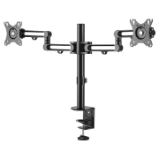Picture of StarTech.com Desk Mount Dual Monitor Arm - Desk Clamp VESA Compatible Monitor Mount for up to 32 inch Displays - Ergonomic Articulating Monitor Arm - Height Adjustable/Tilt/Swivel/Rotating