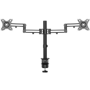 Picture of StarTech.com Desk Mount Dual Monitor Arm - Desk Clamp VESA Compatible Monitor Mount for up to 32 inch Displays - Ergonomic Articulating Monitor Arm - Height Adjustable/Tilt/Swivel/Rotating