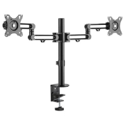 Picture of StarTech.com Desk Mount Dual Monitor Arm - Desk Clamp VESA Compatible Monitor Mount for up to 32 inch Displays - Ergonomic Articulating Monitor Arm - Height Adjustable/Tilt/Swivel/Rotating