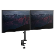 Picture of StarTech.com Desk Mount Dual Monitor Arm - Desk Clamp VESA Compatible Monitor Mount for up to 32 inch Displays - Ergonomic Articulating Monitor Arm - Height Adjustable/Tilt/Swivel/Rotating