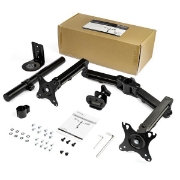 Picture of StarTech.com Desk Mount Dual Monitor Arm - Desk Clamp VESA Compatible Monitor Mount for up to 32 inch Displays - Ergonomic Articulating Monitor Arm - Height Adjustable/Tilt/Swivel/Rotating