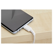 Picture of StarTech.com 1m USB C Charging Cable - Durable Fast Charge & Sync USB 2.0 Type C to USB C Laptop Charger Cord - TPE Jacket Aramid Fiber M/M 60W White - Samsung S10 S20 iPad Pro MS Surface