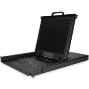 Picture of StarTech.com 8 Port Rackmount KVM Console w/ 6ft Cables - Integrated KVM Switch w/ 17" LCD Monitor - Fully Featured 1U LCD KVM Drawer- OSD KVM - Durable 50,000 MTBF - USB + VGA Support
