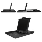 Picture of StarTech.com 8 Port Rackmount KVM Console w/ 6ft Cables - Integrated KVM Switch w/ 17" LCD Monitor - Fully Featured 1U LCD KVM Drawer- OSD KVM - Durable 50,000 MTBF - USB + VGA Support