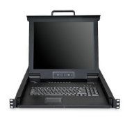 Picture of StarTech.com 8 Port Rackmount KVM Console w/ 6ft Cables - Integrated KVM Switch w/ 17" LCD Monitor - Fully Featured 1U LCD KVM Drawer- OSD KVM - Durable 50,000 MTBF - USB + VGA Support