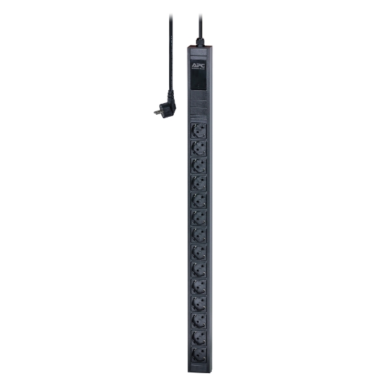 Picture of APC Easy Rack PDU, Basic, 0U, 1 Phase, 3.7kW, 230V, 16A, 14 x SCHUKO outlets, IEC60884 SCHUKO inlet