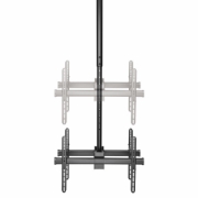 Picture of StarTech.com Dual TV Ceiling Mount - Back-to-Back Heavy Duty Hanging Dual Screen Mount with Adjustable Telescopic Pole - Tilt/Swivel/Rotate - VESA Bracket for 32”-75" Displays