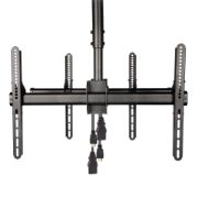Picture of StarTech.com Dual TV Ceiling Mount - Back-to-Back Heavy Duty Hanging Dual Screen Mount with Adjustable Telescopic Pole - Tilt/Swivel/Rotate - VESA Bracket for 32”-75" Displays