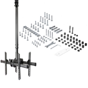 Picture of StarTech.com Dual TV Ceiling Mount - Back-to-Back Heavy Duty Hanging Dual Screen Mount with Adjustable Telescopic Pole - Tilt/Swivel/Rotate - VESA Bracket for 32”-75" Displays
