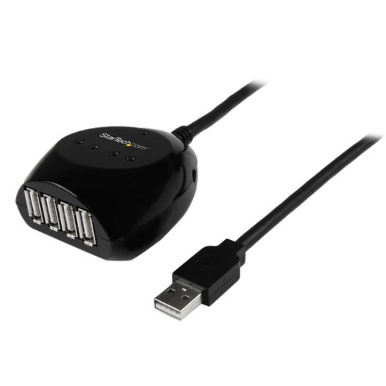 Picture of StarTech.com 15m USB 2.0 Active Cable with 4 Port Hub