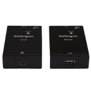 Picture of StarTech.com USB 2.0 Extender over Cat5e/Cat6 Cable (RJ45) - Up to 165ft (50m) - High Speed USB Port Extender Adapter Kit - Powered - USB over Ethernet Cable Extender - 480Mbps - Metal