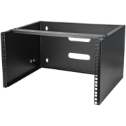 Picture of StarTech.com 6U Wall Mount Network Rack - 14 Inch Deep (Low Profile) - 19" Patch Panel Bracket for Shallow Server and IT Equipment, Network Switches - 44lbs/20kg Weight Capacity, Black