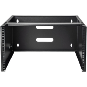 Picture of StarTech.com 6U Wall Mount Network Rack - 14 Inch Deep (Low Profile) - 19" Patch Panel Bracket for Shallow Server and IT Equipment, Network Switches - 44lbs/20kg Weight Capacity, Black