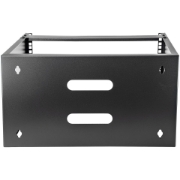 Picture of StarTech.com 6U Wall Mount Network Rack - 14 Inch Deep (Low Profile) - 19" Patch Panel Bracket for Shallow Server and IT Equipment, Network Switches - 44lbs/20kg Weight Capacity, Black