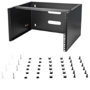 Picture of StarTech.com 6U Wall Mount Network Rack - 14 Inch Deep (Low Profile) - 19" Patch Panel Bracket for Shallow Server and IT Equipment, Network Switches - 44lbs/20kg Weight Capacity, Black