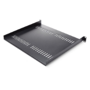 Picture of StarTech.com 1U Server Rack Shelf - Universal Vented Rack Mount Cantilever Tray for 19" Network Equipment Rack & Cabinet - Heavy Duty Steel – Weight Capacity 44lb/20kg - 16" Deep Shelf, Black