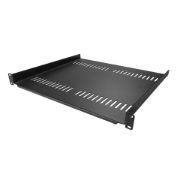 Picture of StarTech.com 1U Server Rack Shelf - Universal Vented Rack Mount Cantilever Tray for 19" Network Equipment Rack & Cabinet - Heavy Duty Steel – Weight Capacity 44lb/20kg - 16" Deep Shelf, Black
