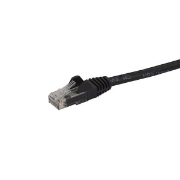 Picture of StarTech.com 1.5m CAT6 Ethernet Cable - Black CAT 6 Gigabit Ethernet Wire -650MHz 100W PoE RJ45 UTP Network/Patch Cord Snagless w/Strain Relief Fluke Tested/Wiring is UL Certified/TIA
