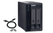 Picture of QNAP TR-002 storage drive enclosure HDD/SSD enclosure Black 2.5/3.5"